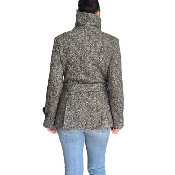 ESPRIT Outerwear Coat Wool Tweed Pattern Gary - Picture 3 of 8